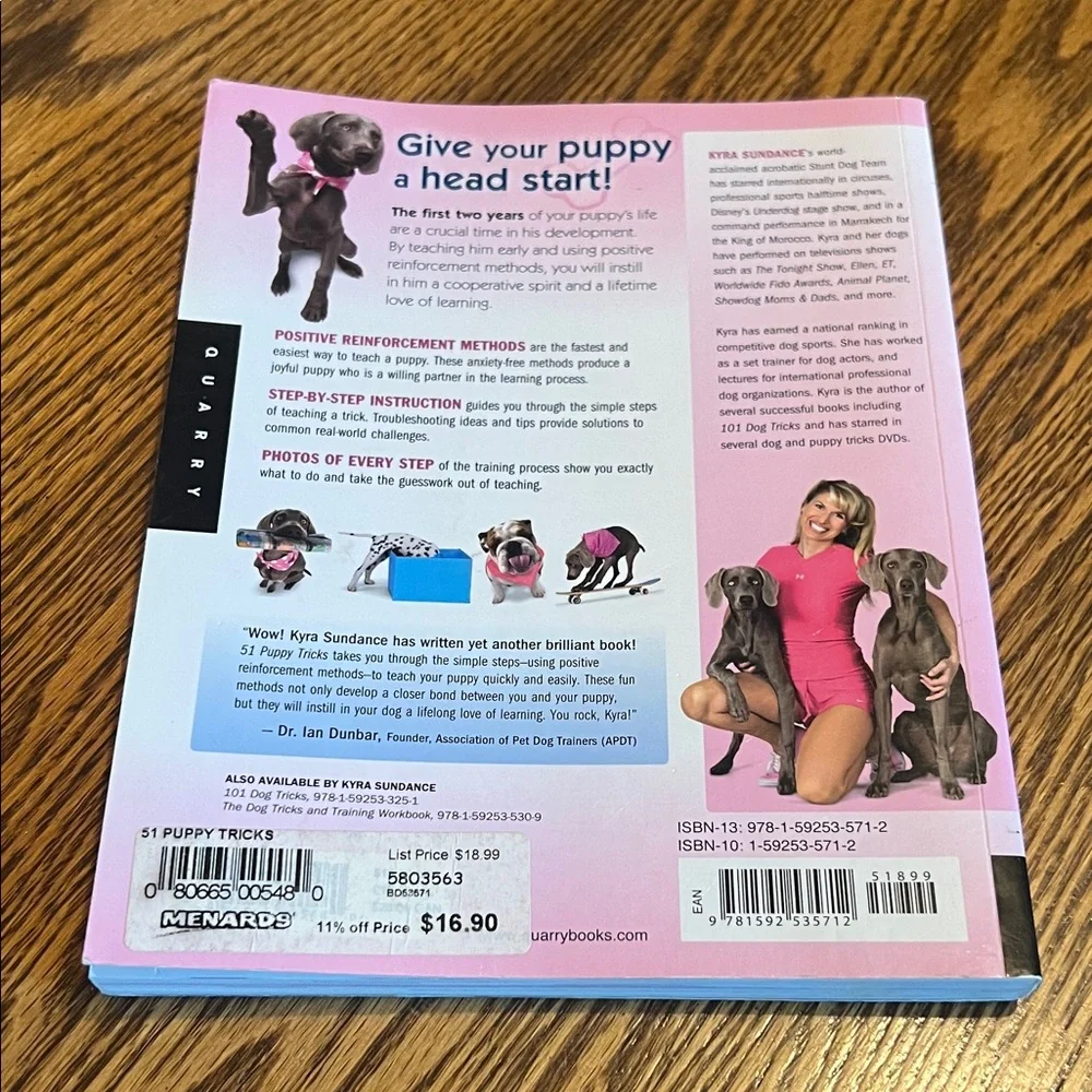 Sundance 51 Puppy Tricks Book - Blue and Pink Cover